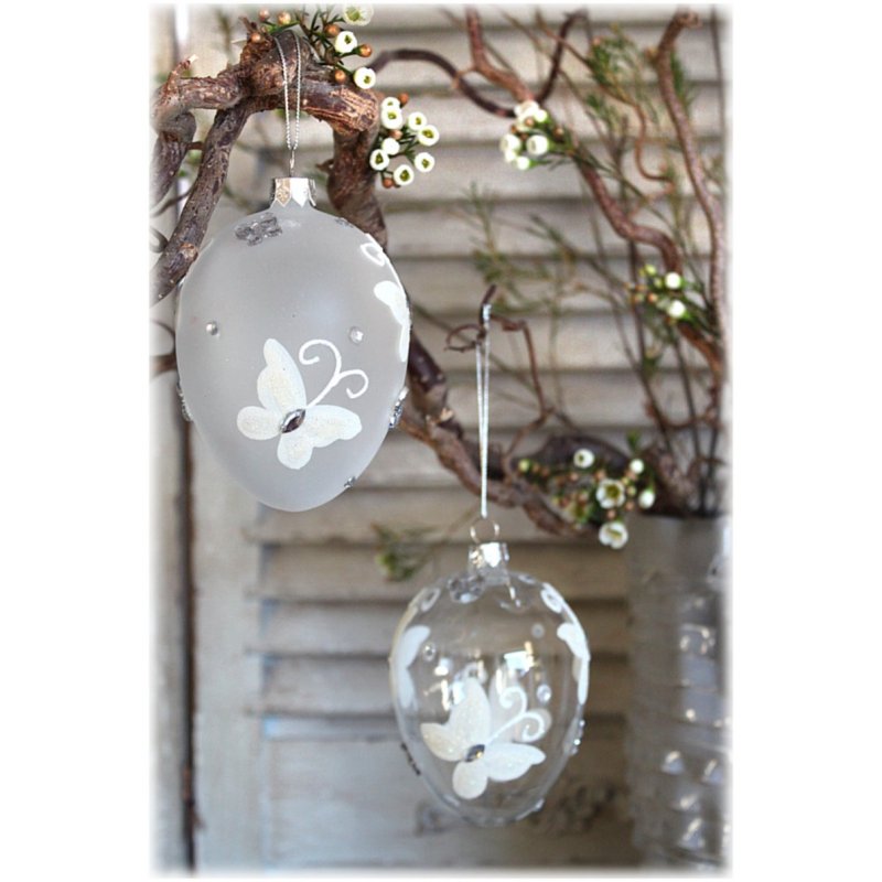 2er Set GlasOstereier, Dekocharme