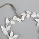 Set Metall Herz Kranz Weiß shabby