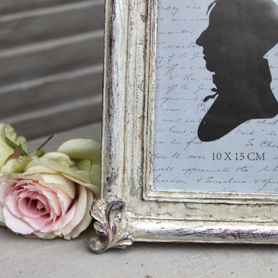 Vintage Bilderrahmen Silber Shabby