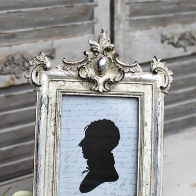 Vintage Bilderrahmen Silber Shabby