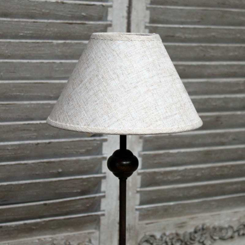 Tischlampe Lampe Tischleuchte Stoffschirm Eisen vintage antik Landhaus PQ012-a 