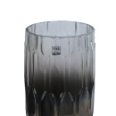 Windlicht Vase Rauchglas Groß Grau Silber