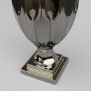 Windlicht Vase Rauchglas Groß Grau Silber