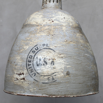 Vintage Industrielampe Shabby Grau Retro