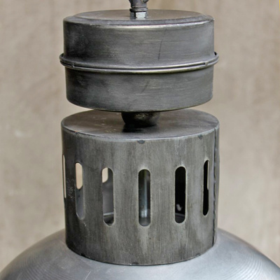 Vintage Industrielampe Retro Design Silber antik