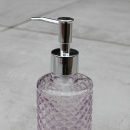 Vintage Seifenspender Glas rosa Landhaus Stil