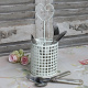 Vintage Besteck Drahtkorb aus Metall Antik Weiß Landhaus
