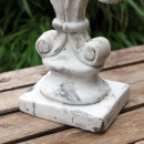 Dekoobjekt Vintage Lilie Beton Antik Weiß