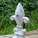 Dekoobjekt Vintage Lilie Beton Antik Weiß