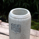 Blumenübertopf Landhausstil Vase Rille Silber antik