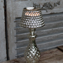 2 Größen Vintage Teelichthalter Lampe Glas...