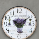 Landhaus Wanduhr Lavendel