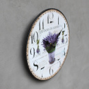 Landhaus Wanduhr Lavendel