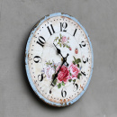 Rosen Wanduhr Landhausstil