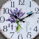 Vintage Küchenuhr Lavendel