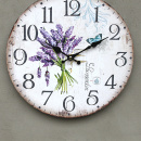 Vintage Küchenuhr Lavendel