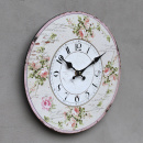 Rosen Wanduhr Landhausstil