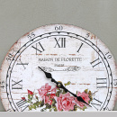 Vintage Rosen Küchenuhr Landhausstil
