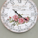 Vintage Rosen Küchenuhr Landhausstil