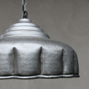 Vintage Pendelleuchte Metall Silber Grau