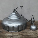 Vintage Pendelleuchte Metall Silber Grau