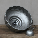 Vintage Pendelleuchte Metall Silber Grau