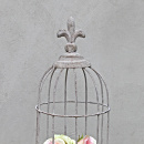Vintage Pflanzkrone mit Haube Shabby Grau