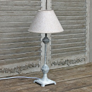 Tischlampe Landhausstil Antik Weiß – Metall...