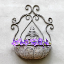 Vintage Garten Wand Pflanzkorb Metall Shabby