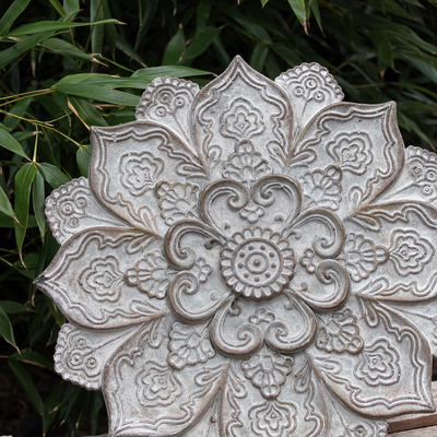 Vintage Beton Wandornament Mandala Shabby Chic