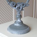 Großer Vintage Tischspiegel Grau Landhausstil
