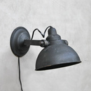 Vintage Wandlampe Shabby Schwarz