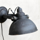 Vintage Wandlampe Shabby Schwarz