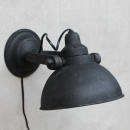 Vintage Wandlampe Shabby Schwarz