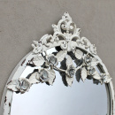 Vintage Wandspiegel Metall Dekor Shabby Weiß