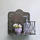 Vintage Metall Wandkorb Braun Shabby Chic