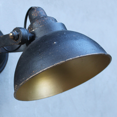 Wandlampe Industrie-Design Schwarz Gold