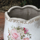 Vintage Blumen Pflanzschale Übertopf Rosen