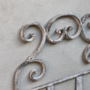 Vintage Wandkorb Wandregal Metall Antik Grau