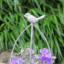 Vintage Metall Pflanztopf Vogel Shabby Chic