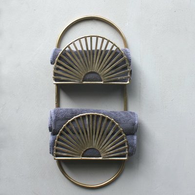 Dekoratives Vintage Wandregal Messing Antik Shabby