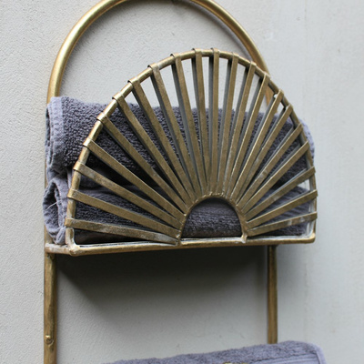 Dekoratives Vintage Wandregal Messing Antik Shabby