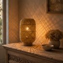 Goldene Tischlampe Vintage 31 cm