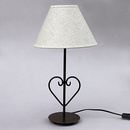 Vintage Tischlampe Landhaus Herz Metall Antik-Stil