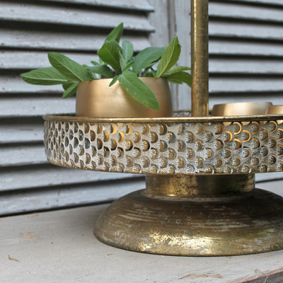 Groe Vintage Etagere Shabby Gold Metall