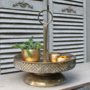 Groe Vintage Etagere Shabby Gold Metall