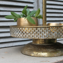 Große Vintage Etagere Shabby Gold Metall