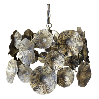 Chic Antique H�ngeleuchte Blumen Dekor Antik Messing