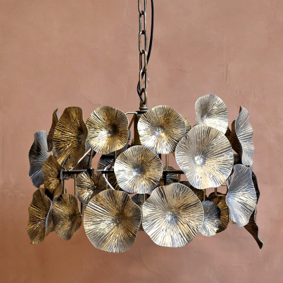 Designer Pendelleuchte Metall Gold – Exklusive Hängeleuchte im Blätterdesign für Esszimmer & Wohnzimmer