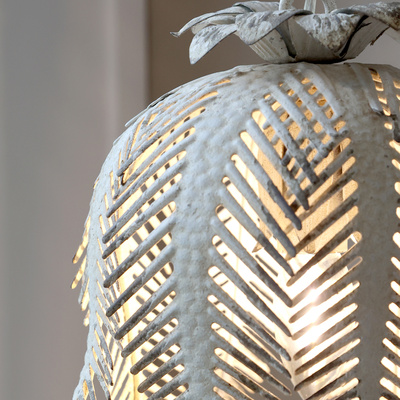 Vintage Bl�tter H�ngeleuchte Shabby Wei�